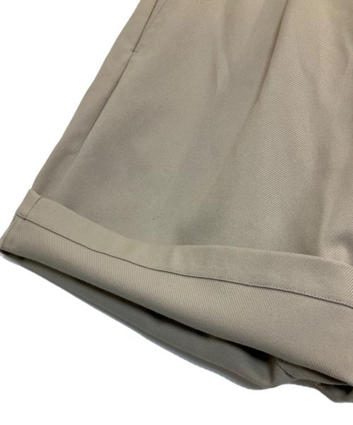 Graphpaper（グラフペーパー）Graphpaper (グラフペーパー) Stretch Kersey Wide Chef Shorts ベージュ サイズ:Freeの古着・服飾アイテム