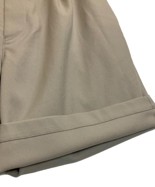 Graphpaper（グラフペーパー）Graphpaper (グラフペーパー) Stretch Kersey Wide Chef Shorts ベージュ サイズ:Freeの古着・服飾アイテム