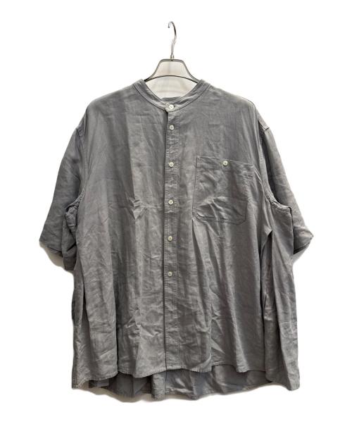 Hed Mayner（ヘド メイナー）Hed Mayner (ヘド メイナー) 3PLEATS SHORT SLEEVE SHIRT グレー サイズ:XSの古着・服飾アイテム