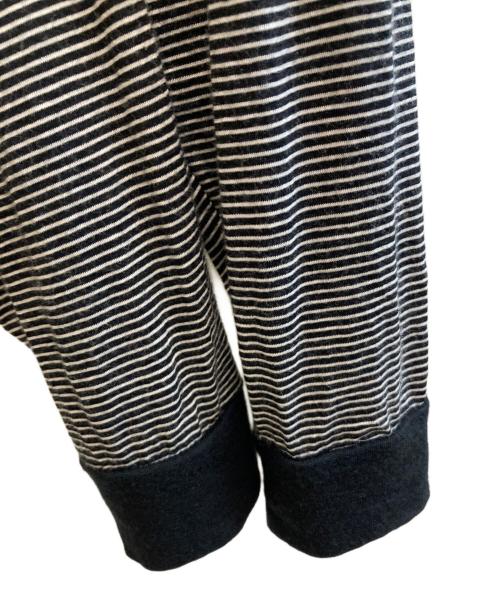 Graphpaper（グラフペーパー）Graphpaper (グラフペーパー) Wool Border L/S Tee ブラック×ホワイト サイズ:2の古着・服飾アイテム