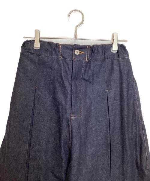 SAGE NATION（セイジ ネーション）SAGE NATION (セイジ ネーション) DENIM BOX PLEAT TROUSER インディゴ サイズ:Sの古着・服飾アイテム