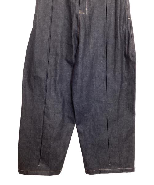 SAGE NATION（セイジ ネーション）SAGE NATION (セイジ ネーション) DENIM BOX PLEAT TROUSER インディゴ サイズ:Sの古着・服飾アイテム