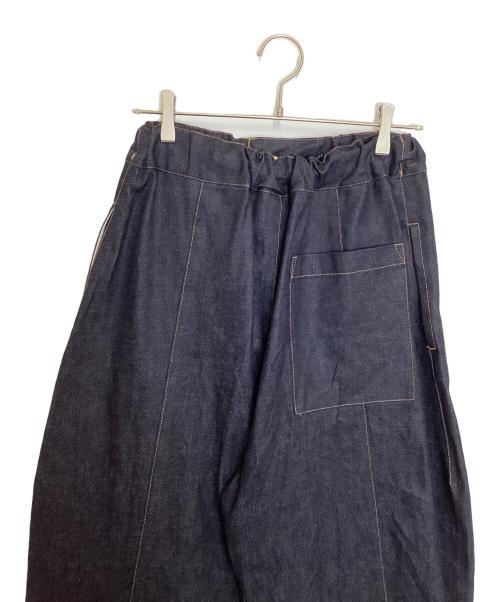 SAGE NATION（セイジ ネーション）SAGE NATION (セイジ ネーション) DENIM BOX PLEAT TROUSER インディゴ サイズ:Sの古着・服飾アイテム