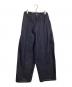 SAGE NATION（セイジ ネーション）の古着「DENIM BOX PLEAT TROUSER」｜インディゴ