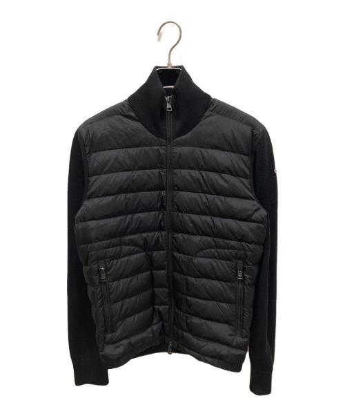 MONCLER（モンクレール）MONCLER (モンクレール) CARDIGAN TRICOT ニット切替ダウンジャケット ブラック サイズ:Sの古着・服飾アイテム