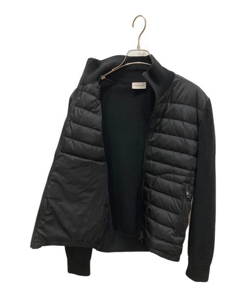 MONCLER（モンクレール）MONCLER (モンクレール) CARDIGAN TRICOT ニット切替ダウンジャケット ブラック サイズ:Sの古着・服飾アイテム