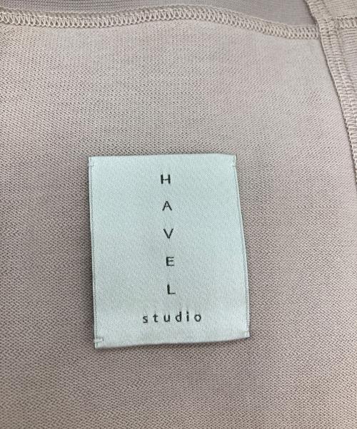 HAVEL studio（ハーヴェル スタジオ）HAVEL studio (ハーヴェル スタジオ) リラックスニットコート ライトピンク サイズ:38の古着・服飾アイテム