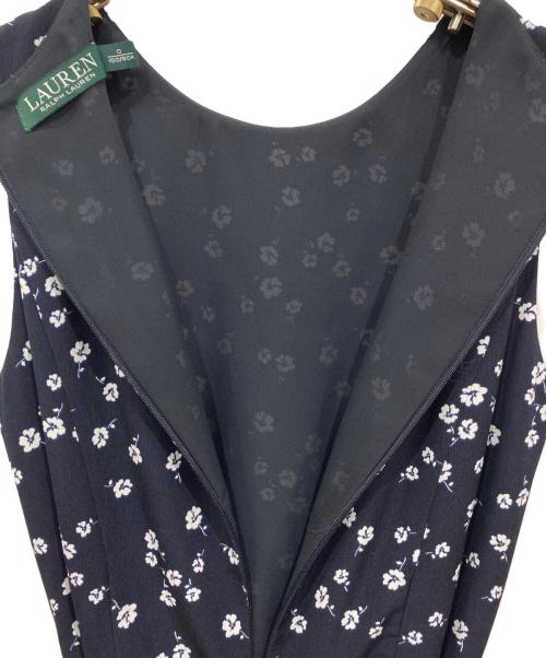 LAUREN RALPH LAUREN（ローレンラルフローレン）LAUREN RALPH LAUREN (ローレンラルフローレン) ノースリーブワンピース ネイビーの古着・服飾アイテム