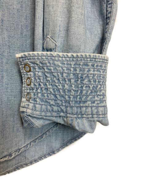 RRL（ダブルアールエル）RRL (ダブルアールエル) シャンブレーウエスタンシャツ ブルー サイズ:Lの古着・服飾アイテム