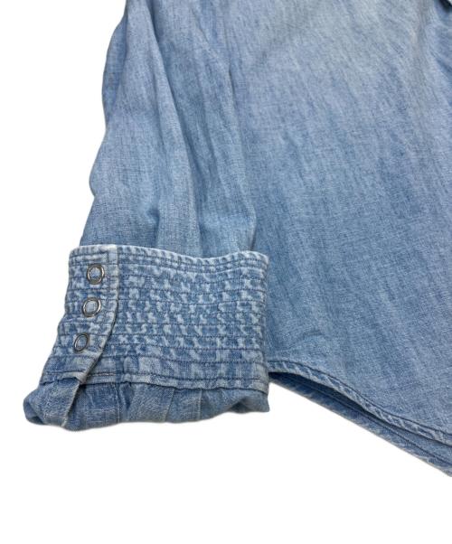 RRL（ダブルアールエル）RRL (ダブルアールエル) シャンブレーウエスタンシャツ ブルー サイズ:Lの古着・服飾アイテム