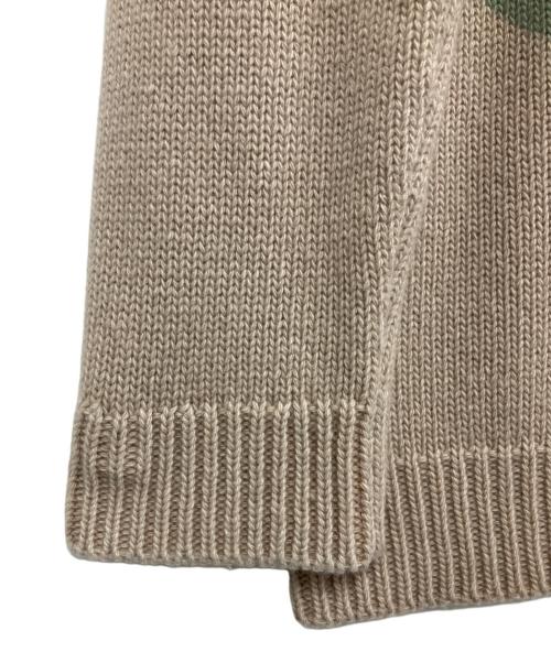 VALENTINO（ヴァレンティノ）VALENTINO (ヴァレンティノ) 転写プリントクルーネックセーター ベージュ サイズ:XXSの古着・服飾アイテム