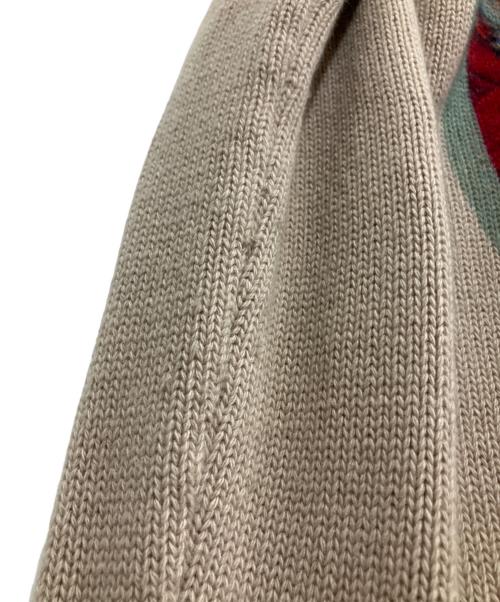 VALENTINO（ヴァレンティノ）VALENTINO (ヴァレンティノ) 転写プリントクルーネックセーター ベージュ サイズ:XXSの古着・服飾アイテム