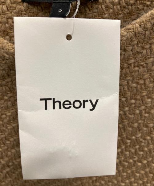 theory（セオリー）theory (セオリー) ノーカラーツイードジャケット キャメル サイズ:2の古着・服飾アイテム