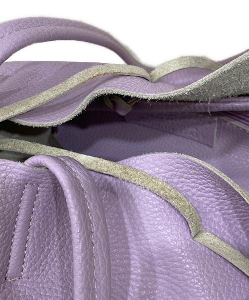 PRODOTTO ARTIGIANALE（プロドットアルティジャナーレ）PRODOTTO ARTIGIANALE (プロドットアルティジャナーレ) レザートートバッグ ラベンダーの古着・服飾アイテム