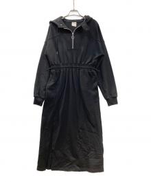 WM（ダブルエム）の古着「フーデッドワンピース」｜ブラック