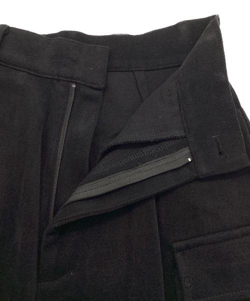 GIUNON（ジウノン）GIUNON (ジウノン) drawstring cargo pants ブラックの古着・服飾アイテム