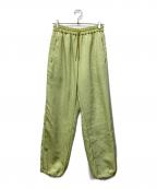 CLANEクラネ）の古着「MODE JERSEY PANTS」｜黄緑