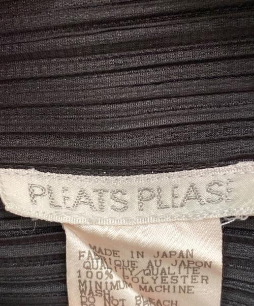 PLEATS PLEASE（プリーツプリーズ）PLEATS PLEASE (プリーツプリーズ) ハイネックプリーツカットソー ブラック×ブラウン サイズ:Freeの古着・服飾アイテム