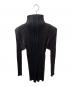 PLEATS PLEASE (プリーツプリーズ) ハイネックプリーツカットソー ブラック×ブラウン サイズ:Free：28000円
