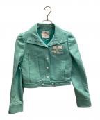 courregesクレージュ）の古着「ライダースジャケット」｜スカイブルー