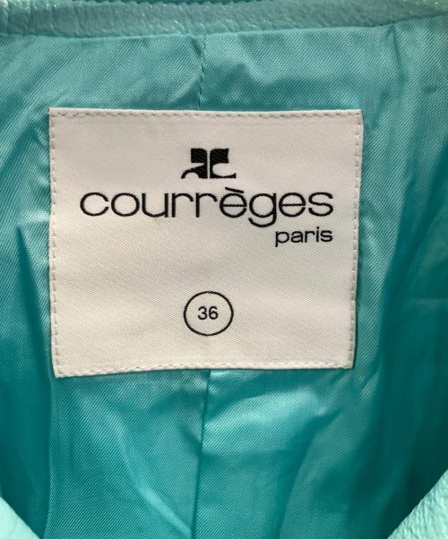 courreges（クレージュ）courreges (クレージュ) ライダースジャケット スカイブルー サイズ:36の古着・服飾アイテム