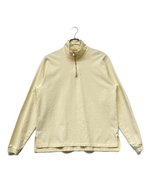 Blue（ブルー）Blue (ブルー) ハーフジップカットソー イエロー サイズ:SIZELの古着・服飾アイテム