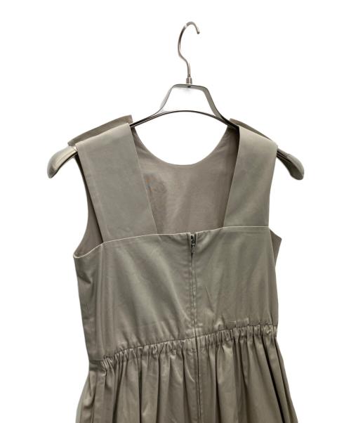 DRAWER（ドゥロワー）Drawer (ドゥロワー) コットンノースリーブオールインワン ベージュ サイズ:SIZE34の古着・服飾アイテム