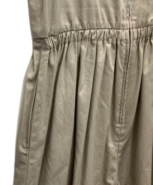 DRAWER（ドゥロワー）Drawer (ドゥロワー) コットンノースリーブオールインワン ベージュ サイズ:SIZE34の古着・服飾アイテム