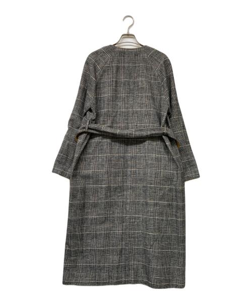 Diagram（ダイアグラム）Diagram (ダイアグラム) ショールカラーチェックガウン グレー サイズ:36の古着・服飾アイテム