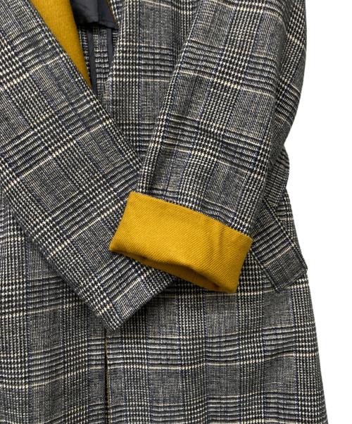 Diagram（ダイアグラム）Diagram (ダイアグラム) ショールカラーチェックガウン グレー サイズ:36の古着・服飾アイテム