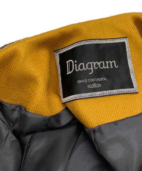 Diagram（ダイアグラム）Diagram (ダイアグラム) ショールカラーチェックガウン グレー サイズ:36の古着・服飾アイテム