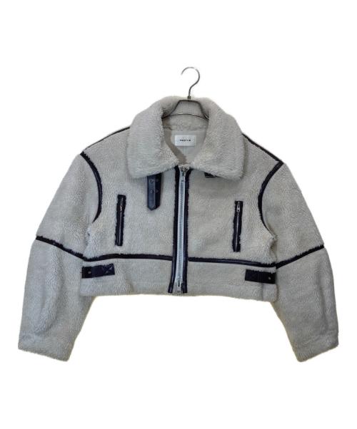 FRAY ID（フレイ アイディー）FRAY ID (フレイ アイディー) ビックカラーボンバージャケット アイボリー サイズ:Freeの古着・服飾アイテム