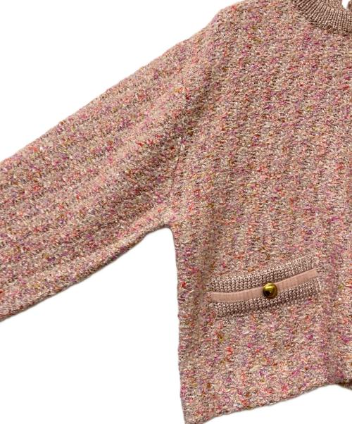 VERMEIL par iena（ヴェルメイユ パー イエナ）VERMEIL par iena (ヴェルメイユ パー イエナ) 23AW ウィンターツイード ニットプルオーバー ピンク サイズ:Free 未使用品の古着・服飾アイテム