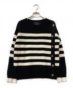 rittoリット）の古着「22AW ボーダーニット」｜ブラック