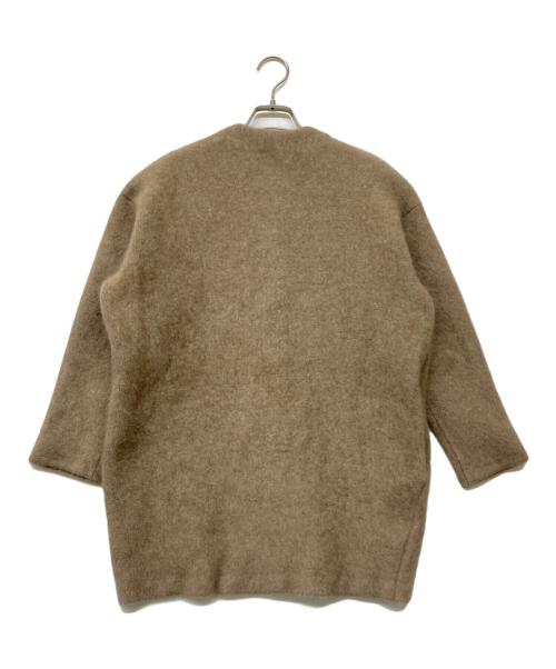 ELENDEEK（エレンディーク）ELENDEEK (エレンディーク) ラクーンカーディガン ベージュ×パープル サイズ:Fの古着・服飾アイテム