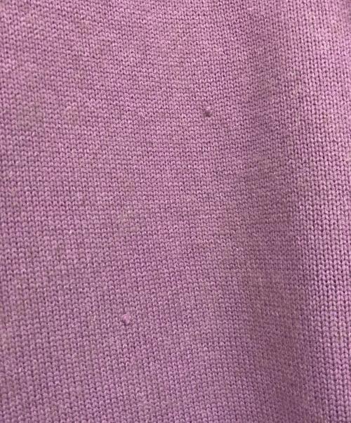 ELENDEEK（エレンディーク）ELENDEEK (エレンディーク) ラクーンカーディガン ベージュ×パープル サイズ:Fの古着・服飾アイテム