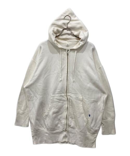 45R（フォーティファイブ・アール）45R (フォーティファイブ・アール) ジップ裏毛の908フーディ オフホワイト サイズ:9.8の古着・服飾アイテム