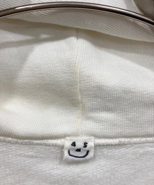 45R（フォーティファイブ・アール）45R (フォーティファイブ・アール) ジップ裏毛の908フーディ オフホワイト サイズ:9.8の古着・服飾アイテム