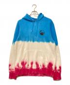 stussyステューシー）の古着「タイダイ染めプルオーバーパーカー」｜ブルー×ピンク