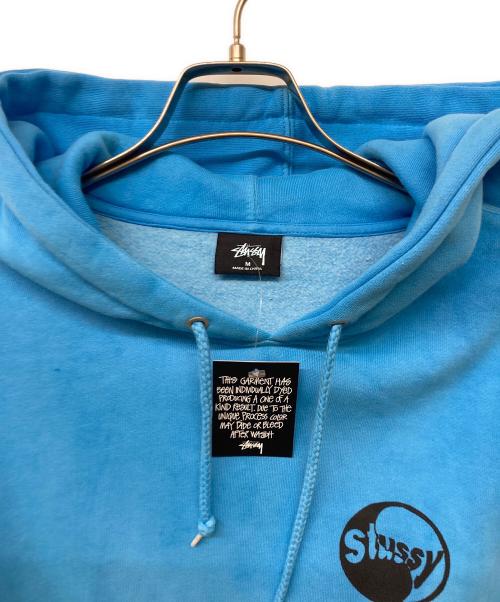 stussy（ステューシー）stussy (ステューシー) タイダイ染めプルオーバーパーカー ブルー×ピンク サイズ:M 未使用品の古着・服飾アイテム