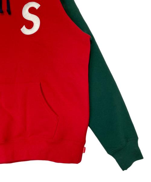 SUPREME（シュプリーム）SUPREME (シュプリーム) S Logo Colorblocked Hooded Sweatshirt レッド サイズ:Mの古着・服飾アイテム