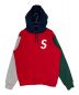 SUPREME（シュプリーム）の古着「S Logo Colorblocked Hooded Sweatshirt」｜レッド