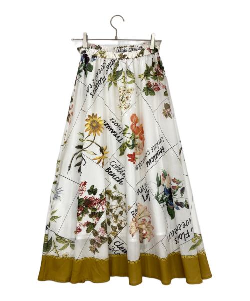 Diagram（ダイアグラム）Diagram (ダイアグラム) ランダムボタニカルスカート ホワイト サイズ:SIZE 36の古着・服飾アイテム