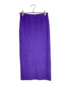 Diagramダイアグラム）の古着「クーマラムニットスカート　フロントスリット」｜パープル