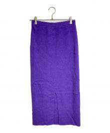 Diagram（ダイアグラム）の古着「クーマラムニットスカート　フロントスリット」｜パープル