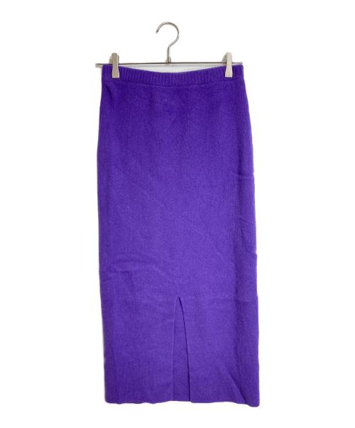 Diagram（ダイアグラム）Diagram (ダイアグラム) クーマラムニットスカート　フロントスリット パープル サイズ:36の古着・服飾アイテム