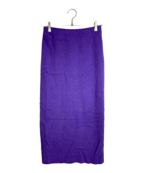 Diagram（ダイアグラム）Diagram (ダイアグラム) クーマラムニットスカート　フロントスリット パープル サイズ:36の古着・服飾アイテム