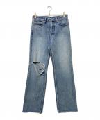 GRACE CLASSグレースクラス）の古着「クラッシュデニムパンツ」｜インディゴ