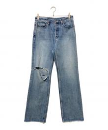 GRACE CLASS（グレースクラス）の古着「クラッシュデニムパンツ」｜インディゴ