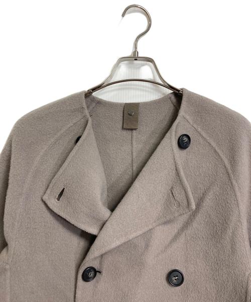 ROPE（ロペ）ROPE (ロペ) リバーショートビーバーダブルボタンコート　ショートコート　ウールコート　アウター グレージュ サイズ:38の古着・服飾アイテム
